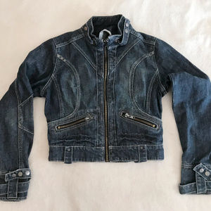 Moto Style Denim Jacket